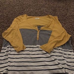 Stopped 3 quarter sleeve shirt